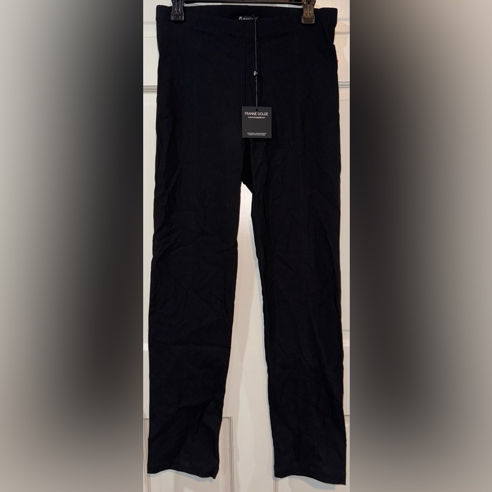 NWT Franne Golde Classic Fit All-Season Original Pants Stretchy Black Size 14